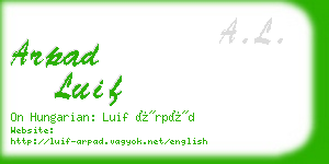 arpad luif business card